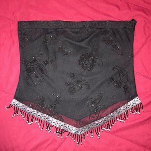 Vintage Embroidered Strapless Top